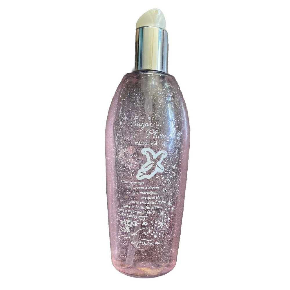 Bath & Body Works Sugar Plum Mirror Gel Spray 6.5oz 80% Pink Silver Sparkle